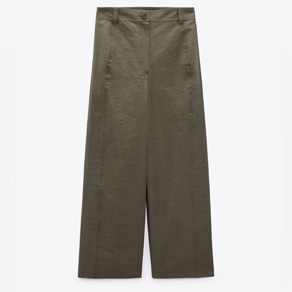 ZARA POPLIN CULOTTES - Picture 6 of 9
